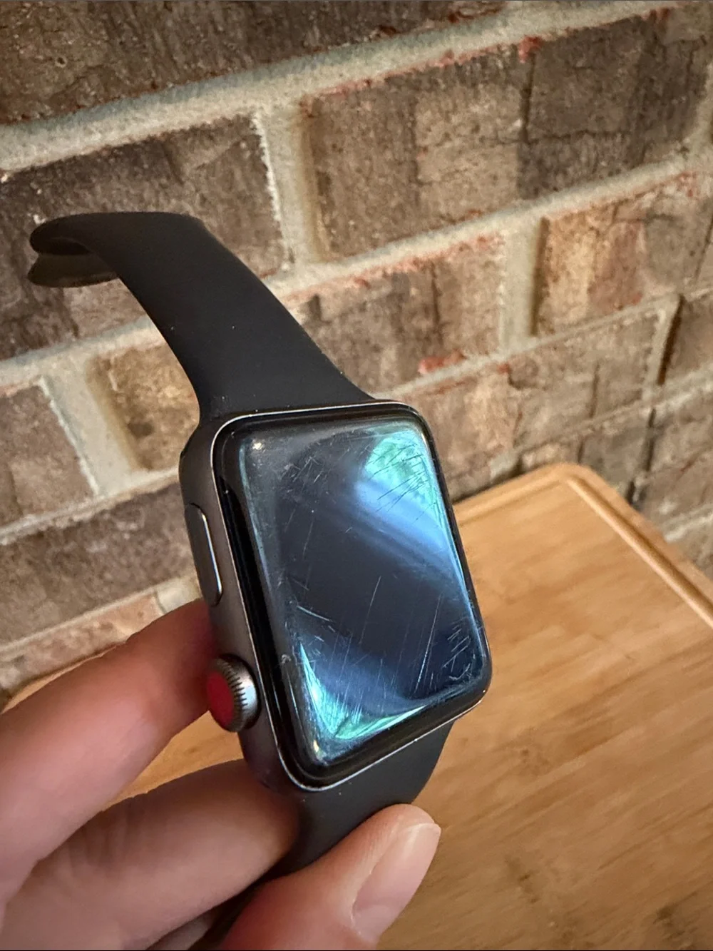 Black Apple Smartwatch with Black Sport Band - Electronics Wearable